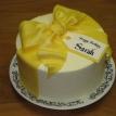 Yellow Birthday bow cake